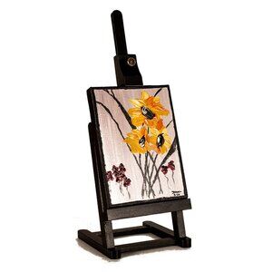 Original Acrylic Painting w/Easel "Sunflowers IV" Desk Art by Dawn M. Wayand